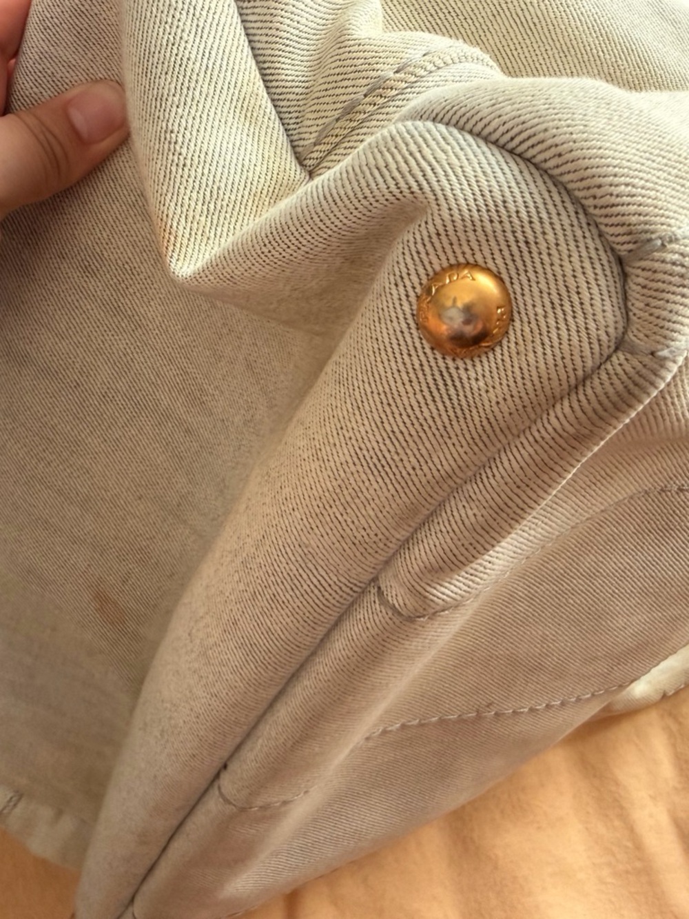 Authentic Project Prada Denim Tote with Gold Hardware - Picture 8 of 14